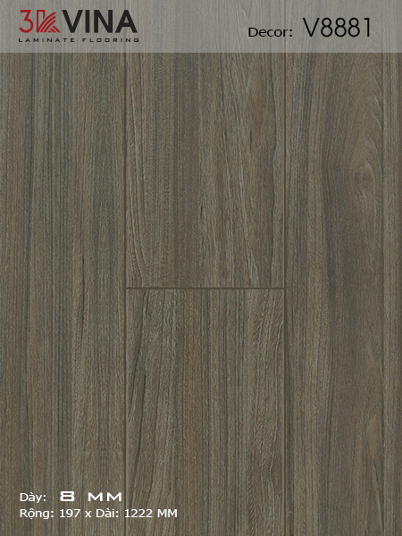 Sàn gỗ Công nghiệp 3K VINA V8881 Sàn gỗ Công nghiệp 3K VINA V8881