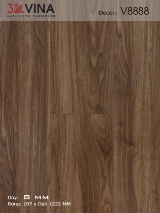 Sàn gỗ Công nghiệp 3K VINA V8888 Sàn gỗ Công nghiệp 3K VINA V8888