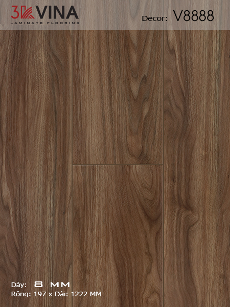 Sàn gỗ Công nghiệp 3K VINA V8888 Sàn gỗ Công nghiệp 3K VINA V8888