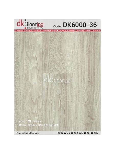 Sàn nhựa dán keo DK6000-36 Sàn nhựa dán keo DK6000-36