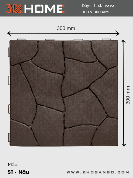 Vỉ Nhựa Lót Sàn ST-Nâu Vỉ Nhựa Lót Sàn ST-Nâu