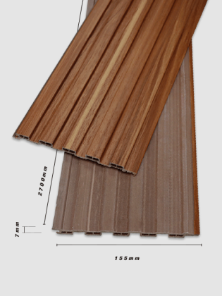 Tấm ốp trần và ốp tường 3K WPC W155x7 - Walnut Tấm ốp trần và ốp tường 3K WPC W155x7 - Walnut