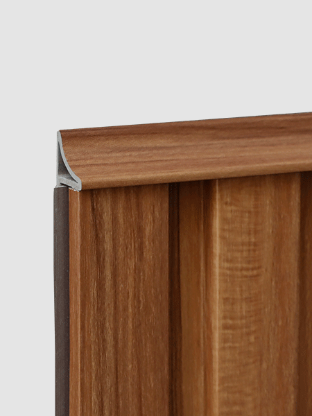 Chỉ nẹp nhựa ốp trần và ốp tường 3K WPC LV33x30 - Walnut