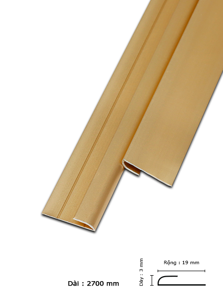 Nẹp nhôm PC-1 Gold-3mm