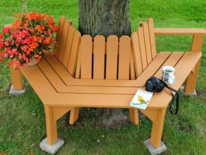 Thiết kế ghế cây đơn giản cho không gian sân vườn sang trọng tiện nghi