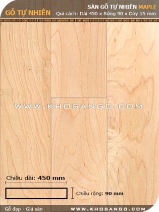 Sàn gỗ Thích cứng ( Maple) 450mm Sàn gỗ Thích cứng ( Maple) 450mm