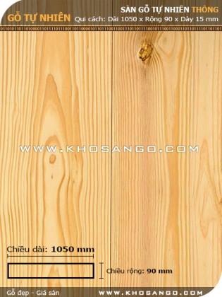 Sàn gỗ  thông 1050mm