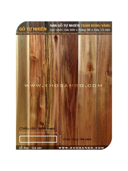 Sàn gỗ tràm bông vàng 600mm Sàn gỗ tràm bông vàng 600mm