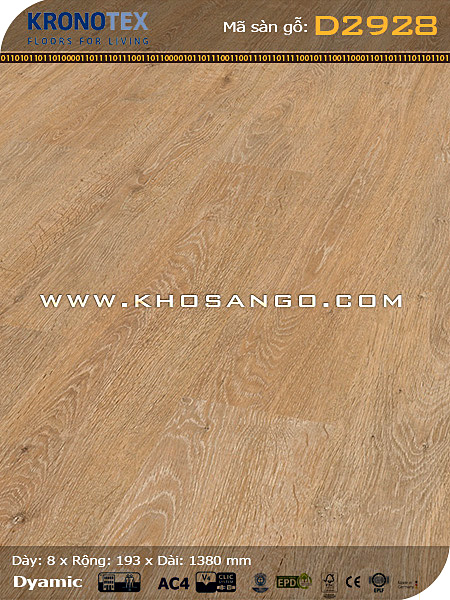 Sàn gỗ Kronotex D2928 Sàn gỗ Kronotex D2928