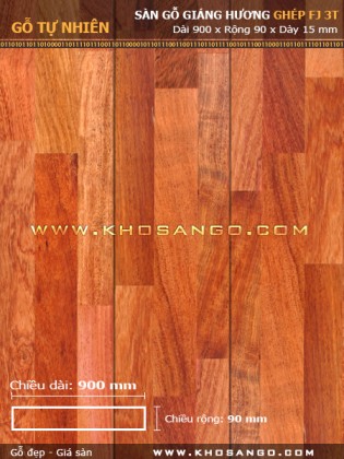 Sàn gỗ Giáng hương ghép FJ3T 900mm