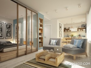 Sàn gỗ công nghiệp lót sàn gỗ chung cư hiện đại