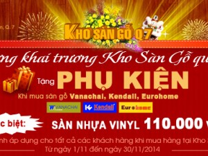 Tưng bừng khuyến mãi tại kho sàn gỗ quận 7