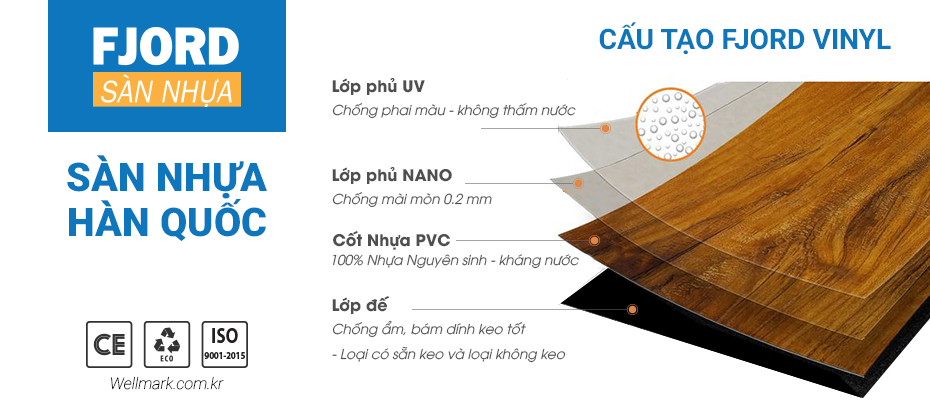 cấu tạo sàn nhựa hàn quốc Fjord
