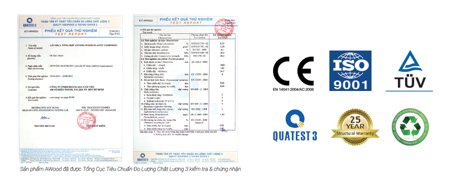 chứng nhận gỗ nhựa ngoài trời chứng nhận gỗ nhựa ngoài trời