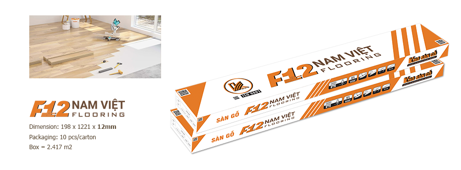 hộp sản phẩm sàn gỗ nam việt F12 hộp sản phẩm sàn gỗ nam việt F12