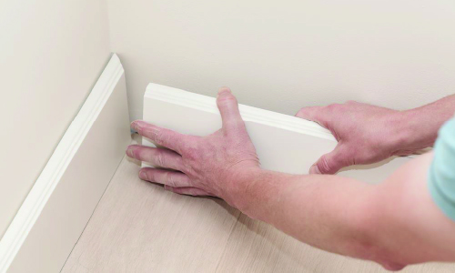 lắp đặt len tường nhựa