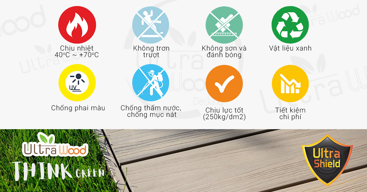 tính năng sàn gỗ ngoài trời ultrawood