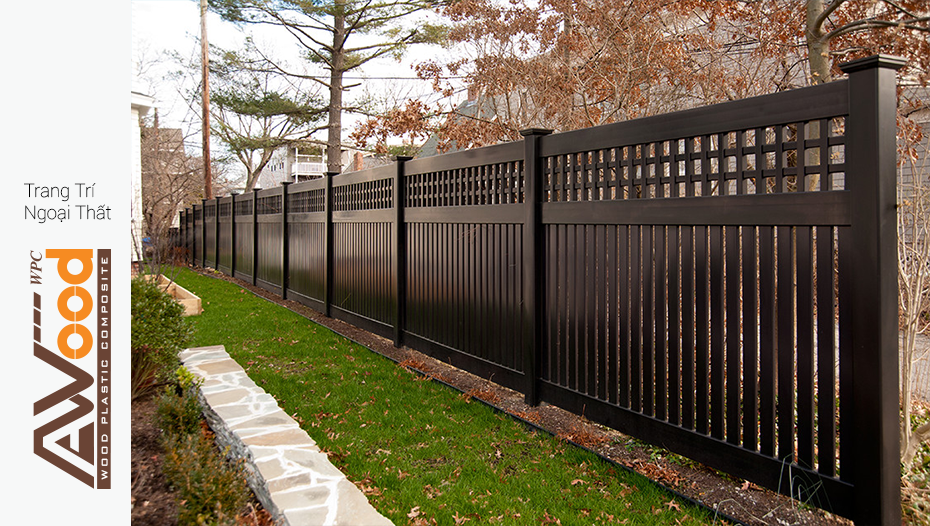 gỗ nhựa awood ốp cổng rào ngoài trời